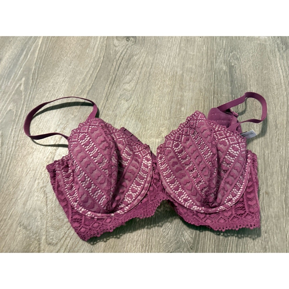 Adore Me Women's Adjustable Lyra‎ Contour Demi Bra Purple Size: 38D